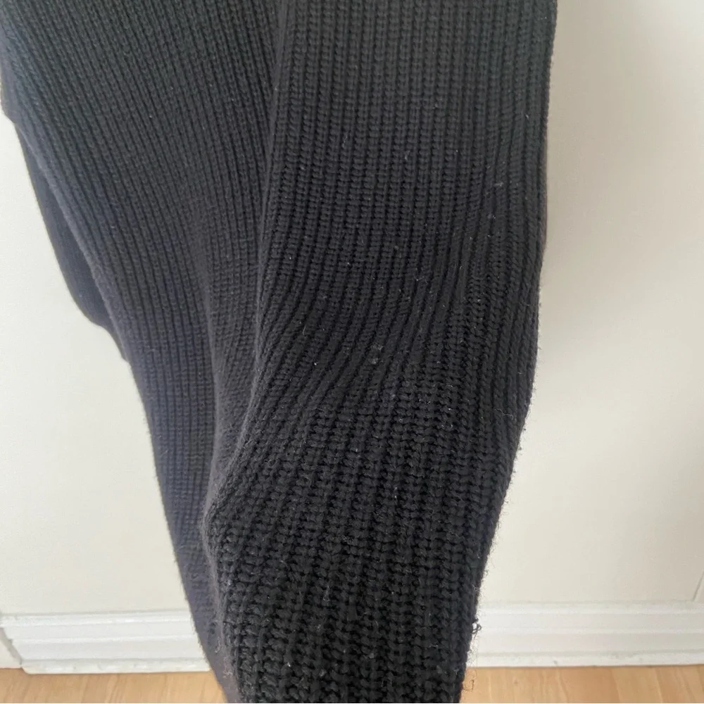 Aritzia Black Ribbed Turtleneck Sweater Dress - Picture 10 of 11